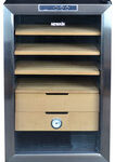 NewAir - 400-Cigar Thermoelectric Humidor - Stainless Steel/Black