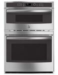 GE - Profile Series 30" Built-In Single Electric Convection Wall Oven with Built-In Microwave - Stainless-Steel