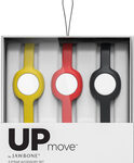 Jawbone - Slim Straps for Jawbone UP MOVE Activity Trackers (3-Count) - Onyx/Yellow/Ruby