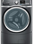 GE - 4.3 Cu. Ft. 10-Cycle High-Efficiency Steam Front-Loading Washer - Diamond Gray