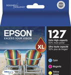 Epson - 127 XL 3-Pack High-Yield Ink Cartridges - Yellow/Cyan/Magenta