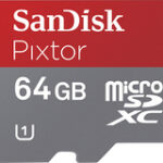 SanDisk - Pixtor 64GB microSDXC Class 10 Memory Card - Gray/Red