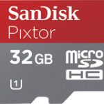 SanDisk - Pixtor 32GB microSDHC Class 10 Memory Card - Gray/Red