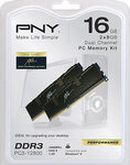 PNY - 2-Pack 8GB PC3-12800 DDR3 Desktop Memory Kit - Multi