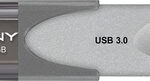 PNY - Turbo Plus 32GB USB 3.0 Flash Drive - Silver/Black