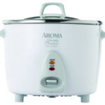 Aroma - Simply Stainless 20-Cup Rice Cooker - White/Stainless-Steel