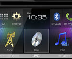 JVC - 6.2" - CD/DVD - Built-In Bluetooth - In-Dash A/V Receiver - Black