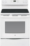 GE - 30" Self-Cleaning Freestanding Electric Range - White-on-White