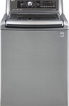 LG - 5.0 Cu. Ft. 14-Cycle High-Efficiency Steam Top-Loading Washer - Graphite Steel