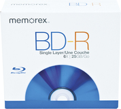 Memorex - 5-Pack 6x BD-R Discs with Jewel Case - Blue - Image 1