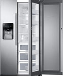Samsung - 24.7 Cu. Ft. Side by Side Refrigerator with Food Showcase Door and Thru-the-Door Ice and Water - Stainless-Steel