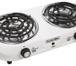 Proctor Silex - Countertop Double Burner - White