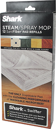 Shark - SaniFiber Pads for Select Shark Steam and Spray Mops (12-Pack) - Image 1