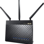 Asus - 802.11ac Dual-Band Gigabit Wireless Router - Black