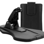 Garmin - Portable Friction Mount and Case Bundle for Most Garmin nüvi 5" GPS - Black