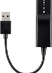 Belkin - USB 2.0-to-Ethernet Adapter - Black