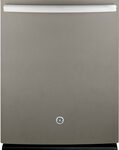 GE - 24" Top Control Tall Tub Built-In Dishwasher with Stainless Steel Tub - Slate