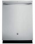 GE - 24" Top Control Tall Tub Built-In Dishwasher with Stainless Steel Tub - Stainless Steel