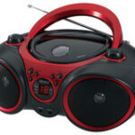 Jensen - Portable CD/CD-R/RW Player with AM/FM Radio - Black/Red