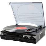 Jensen - 3-Speed Stereo Turntable - Black