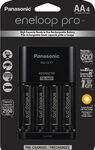 Panasonic - eneloop pro Charger and 4 AA Batteries Kit - Black