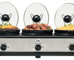 Elite Platinum - Triple Slow Cooker - Silver/Black