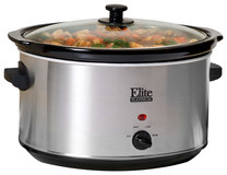 Elite Platinum - 8-1/2-Quart Slow Cooker - Stainless-Steel - Image 1