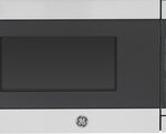 GE - 0.7 Cu. Ft. Compact Microwave - Stainless-Steel/Black