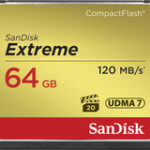 SanDisk - Extreme 64GB CF Memory Card - Black/Gold