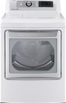 LG - 7.3 Cu. Ft. 14-Cycle Steam Gas Dryer - White