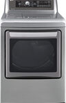 LG - EasyLoad 7.3 Cu. Ft. 14-Cycle Steam Gas Dryer - Graphite Steel