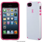 Speck - CandyShell Case for Apple® iPhone® 5 and 5s - White/Raspberry Pink