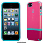 Speck - CandyShell Flip Case for Apple® iPhone® 5 and 5s - Raspberry Pink/Port Red/Peacock Blue