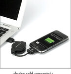 Scosche - SleekSYNC 2.7' Retractable USB 2.0 Cable - Black