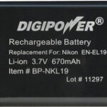 DigiPower - Lithium-Ion Battery for Nikon Coolpix S3100 and S4100 Digital Cameras - Black