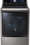 LG - 9.0 Cu. Ft. 14-Cycle Steam Gas Dryer - Graphite Steel