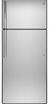 GE - 17.5 Cu. Ft. Frost-Free Top-Freezer Refrigerator - Stainless Steel