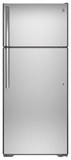 GE - 17.5 Cu. Ft. Frost-Free Top-Freezer Refrigerator - Stainless Steel - Image 1