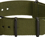 Clockwork Synergy - 22mm Premium Classic Interchangeable Watch Strap - Army Green