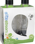 SodaStream - 1-Liter Carbonating Bottles (2-Pack) - Black