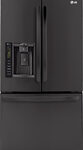LG - 24.7 Cu. Ft. French Door Refrigerator with Thru-the-Door Ice and Water - Black