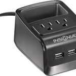 Insignia™ - 2-Outlet Desk Power Hub with Dual USB Charging Ports