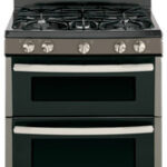 GE - 30" Self-Cleaning Freestanding Double Oven Gas Range - Slate