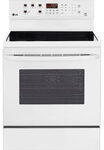 LG - 30" Self-Cleaning Freestanding Electric Convection Range - Smooth White
