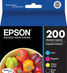 Epson - 200 4-Pack Ink Cartridges - Black/Cyan/Magenta/Yellow