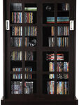 Atlantic - Windowpane Multimedia Cabinet - Espresso