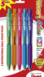 Pentel - Wow Assorted Retractable Ball-Point Fashion Pen (5-Pack) - Multicolor
