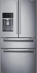 Samsung - 24.7 Cu. Ft. 4-Door French Door Refrigerator with Thru-the-Door Ice and Water - Stainless Steel