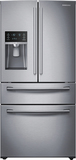 Samsung - 28.2 Cu. Ft. 4-Door French Door Refrigerator with Thru-the-Door Ice and Water - Stainless Steel