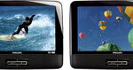 Philips - 9" Dual Widescreen TFT-LCD Portable DVD Players - Black